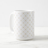 Motif diamant sur Mug de café blanc (Devant gauche)