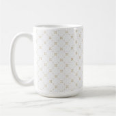 Motif diamant sur Mug de café blanc (Gauche)