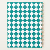 Motif diamant turquoise blanc Checker (Dos)