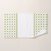 Motif diamant vert olive et blanc (Serviette à main)