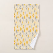 Motif Diamants Atomiques MCM Jaune, Gris (Serviette à main)