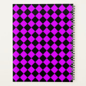 Motif Diamond de damier noir violet (Dos)