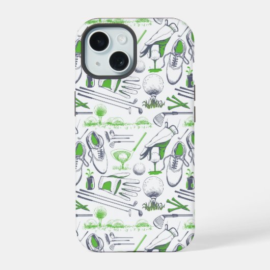 Motif d'icônes de golf vert (Verso)