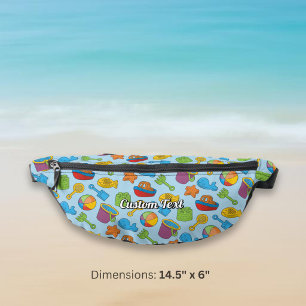 Motif d'icônes de jouets de plage