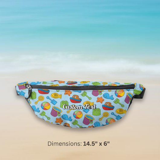 Motif d'icônes de jouets de plage