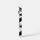 Motif d'illusion monochrome de cube géométrique 3D (Côté gauche)