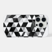 Motif d'illusion monochrome de cube géométrique 3D (Verso Horizontal)