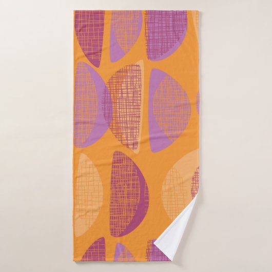 Motif d'illustration de style moderne du milieu du (Serviette de bain)