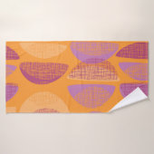 Motif d'illustration de style moderne du milieu du (Serviette de bain)