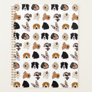 Motif d'illustration du visage de chien mignon