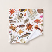 Motif d'illustration nautique de la vie sous-marin (Gant de toilette)