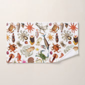 Motif d'illustration nautique de la vie sous-marin (Serviette à main)