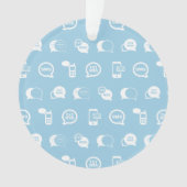 Motif d'impression d'art d'icône de message (devant)