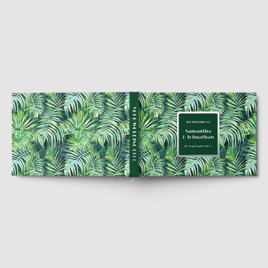 Motif d'impression de feuillage vert réel feuille  (Complet)