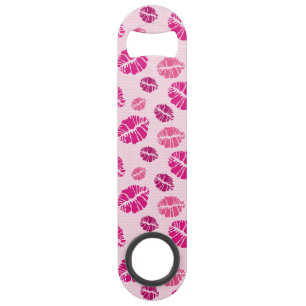 Motif d'impression de forme de baiser de rouge à