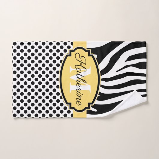 Motif d'impression et de points Zebra (Serviette à main)