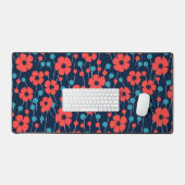 Motif d'impression floral bleu marine (Clavier et souris)