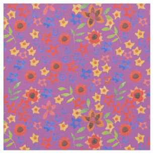 Motif d'impression florale brillant sur tissu mage