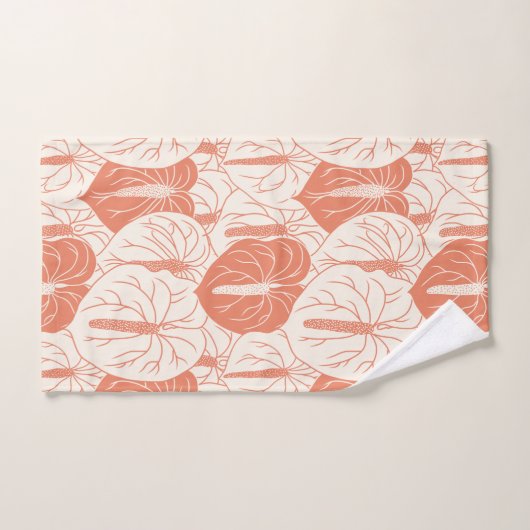 Motif d'impression moderne Hawaiian Anthurium (Serviette à main)