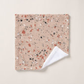 Motif d'impression moderne Pink Terrazzo (Gant de toilette)