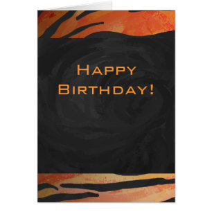 Motif d'impression monogramme Tiger chaud orange e