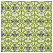 Motif d'impression vert et bleu en tissu mignon (Détail)