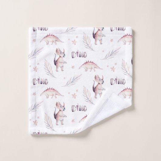 Motif Dino Dinosaur moderne (Gant de toilette)