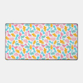 Motif Dinosaur rose et Turquoise (Recto)