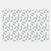 Motif d'oiseau d'hiver et de feuilles (Devant 2)