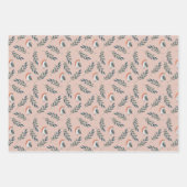 Motif d'oiseau d'hiver et de feuilles (Devant)