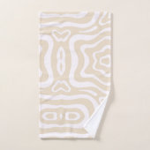 Motif d'onde Abstraite Champagne Rose (Serviette à main)