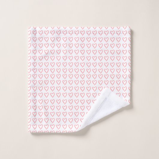 Motif dooddle du coeur (Gant de toilette)