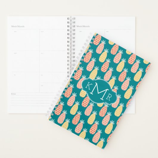 Motif Doodle ananas | Monogramme (Devant avec enveloppe)