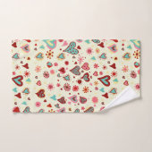 Motif Doodle Hearts (Serviette à main)