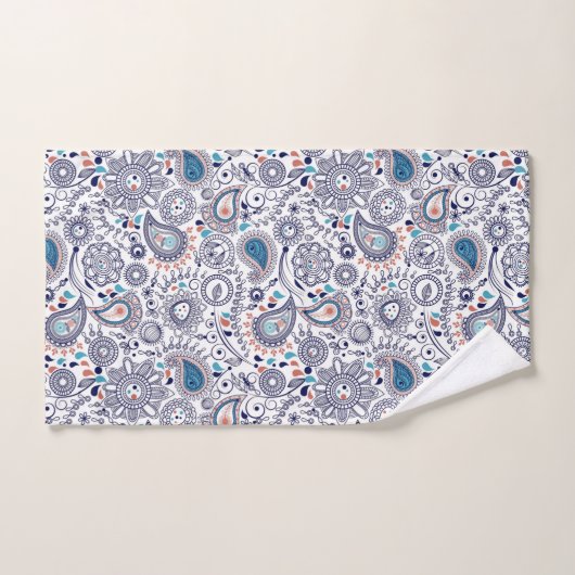 Motif Doodle Paisley (Serviette à main)
