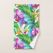 Motif d'orchidées tropicales (Serviette à main)