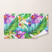 Motif d'orchidées tropicales (Serviette à main)