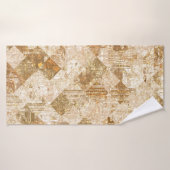 Motif doré en mosaïque abstraite (Serviette de bain)