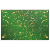 motif doré sur tissu vert (Yard)