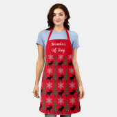 Motif d'orignal rustique sur tablier personnalisé  (Porté)