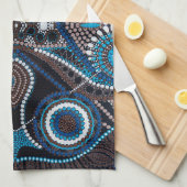 Motif Dot Art sur la serviette de cuisine (Quart Plié)