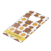 Motif D'Ours, Mignons Ours, Citrouille, Votre Nom (Dos Angle)