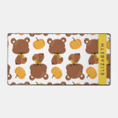 Motif D'Ours, Mignons Ours, Citrouille, Votre Nom (Recto)