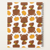 Motif D'Ours, Mignons Ours, Citrouille, Votre Nom (Dos)