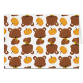 Motif D'Ours, Ours Mignons, Automne, Citrouille (Devant horizontal)