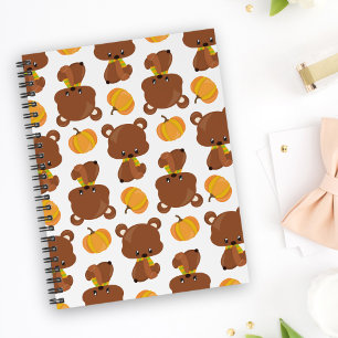 Motif D'Ours, Ours Mignons, Automne, Citrouille