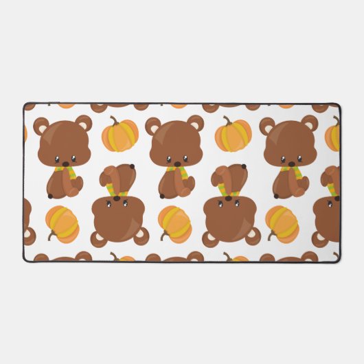 Motif D'Ours, Ours Mignons, Automne, Citrouille (Recto)