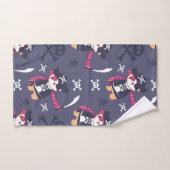 Motif d'ours panda pirate mignon (Serviette à main)