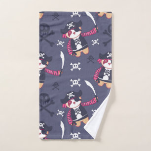 Motif d'ours panda pirate mignon