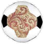 Motif doux rouge et or Damask (Tourné)